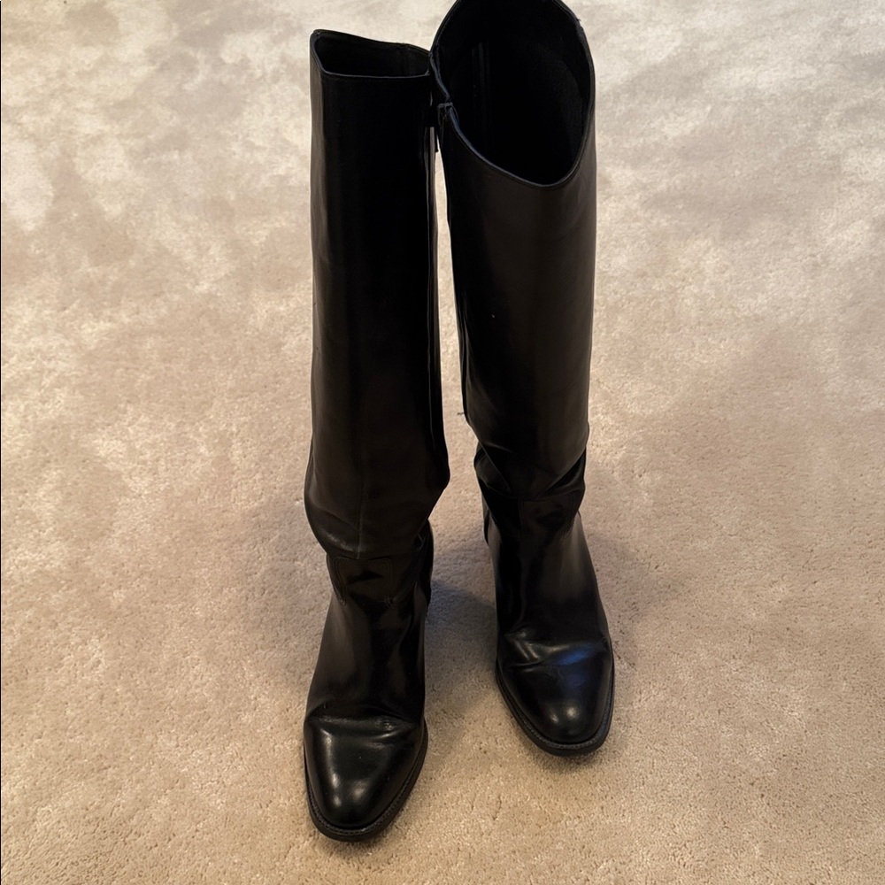 Women's Etienne Aigner Darci Black Leather Knee-High Boots